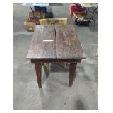 Vintage wooden table and chair.