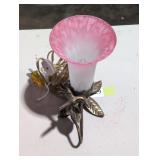 Tiffany style uplight hummingbird table lamp.