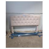 Queen/full size bed headboard and metal frame.