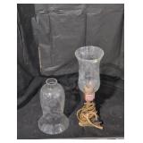 Vintage electric lamp with brass base.