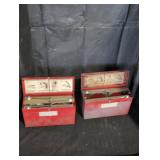 Pair of vintage road side reflectors kit.