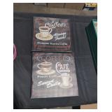 Coffee signs wall decor.