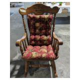 Wooden Rocking Chair With Cushions
