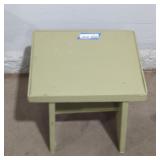 Green step stool.