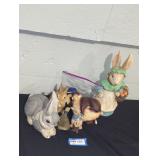 Easter Bunny figurines and more lot.