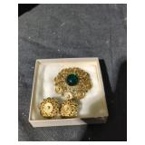 Matching Pin and Earrings