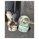 Snow Globe and Eagle Statue