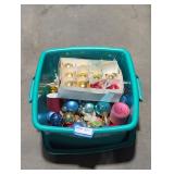 Christmas ornaments and more tote lot.