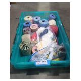 Crochet threads tote lot.