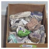 Different rocks and minerals box lot.