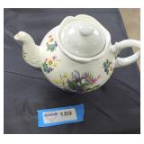 Hand painted ceramic teapot.