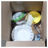 Misc. Plates and bowls box lot.
