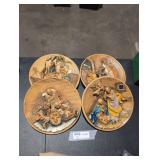 4 Fontanini Christmas plates lot.
