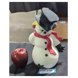 Snowman porcelain figurine.