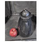 Vintage black insulated thermal beverage carafe.