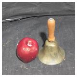 Vintage bell with wooden handle.