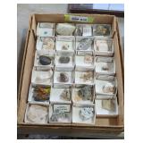 Rocks and minerals box lot.