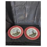 Pair of decorative plates.