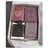 Vintage books and framed pastel painting lot.