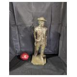 Vintage sculpture of revolutionary minute man.