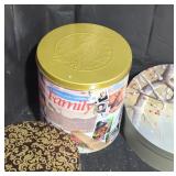 5 Tin cookie jars lot