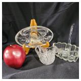Misc Clear Glass Dish Lot