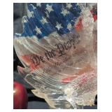 United we stand patriotic eagle figurine.
