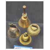Squad of 4 brass bells.