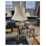 Traditional wrought table lamp.