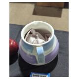 Hand painted ceramic vase.