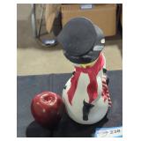 Snowman porcelain figurine.