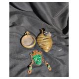 Vintage style pendants including Mexican tribal.