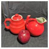 Ceramic Tea Pot and Creamer
