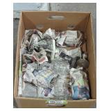 Kings crown pattern cordial glasses box lot.