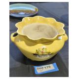 Ceramic flower planter.