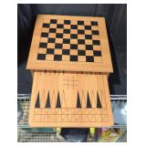 Vintage wooden multi-gameboard.