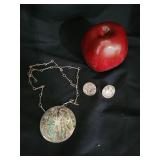 Vintage 925 stamped Abalone Shell Jewelry Lot