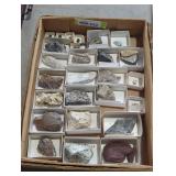 Rocks and minerals box lot.