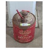 Vintage gasoline filler metal can.