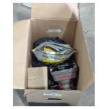 Vintage projector and film box lot.