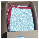 Misc table mats and hand towels box lot.