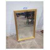 Gold framed mirror(20 1/2in W by 32 1/2 L).