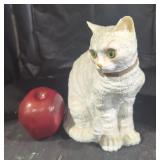 Porcelain cat figurine.