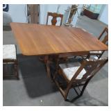 Dinning room table and chairs.