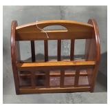 Wooden magazine holder.