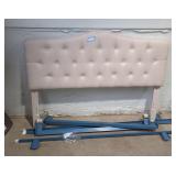 Queen/full size bed headboard and metal frame.