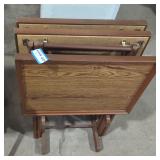 Vintage TV dinner stands lot.