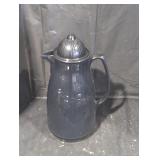 Vintage black insulated thermal beverage carafe.