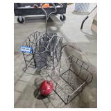 Metal Dish Holder and Basket Lot