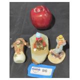 Ceramic Clown Figurines Lot - Qty 3